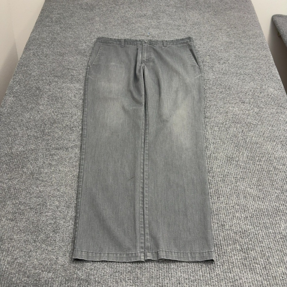Volcom Pants Mens 38 Grey Cotton Blend Frayed Hem Casual Skater Style